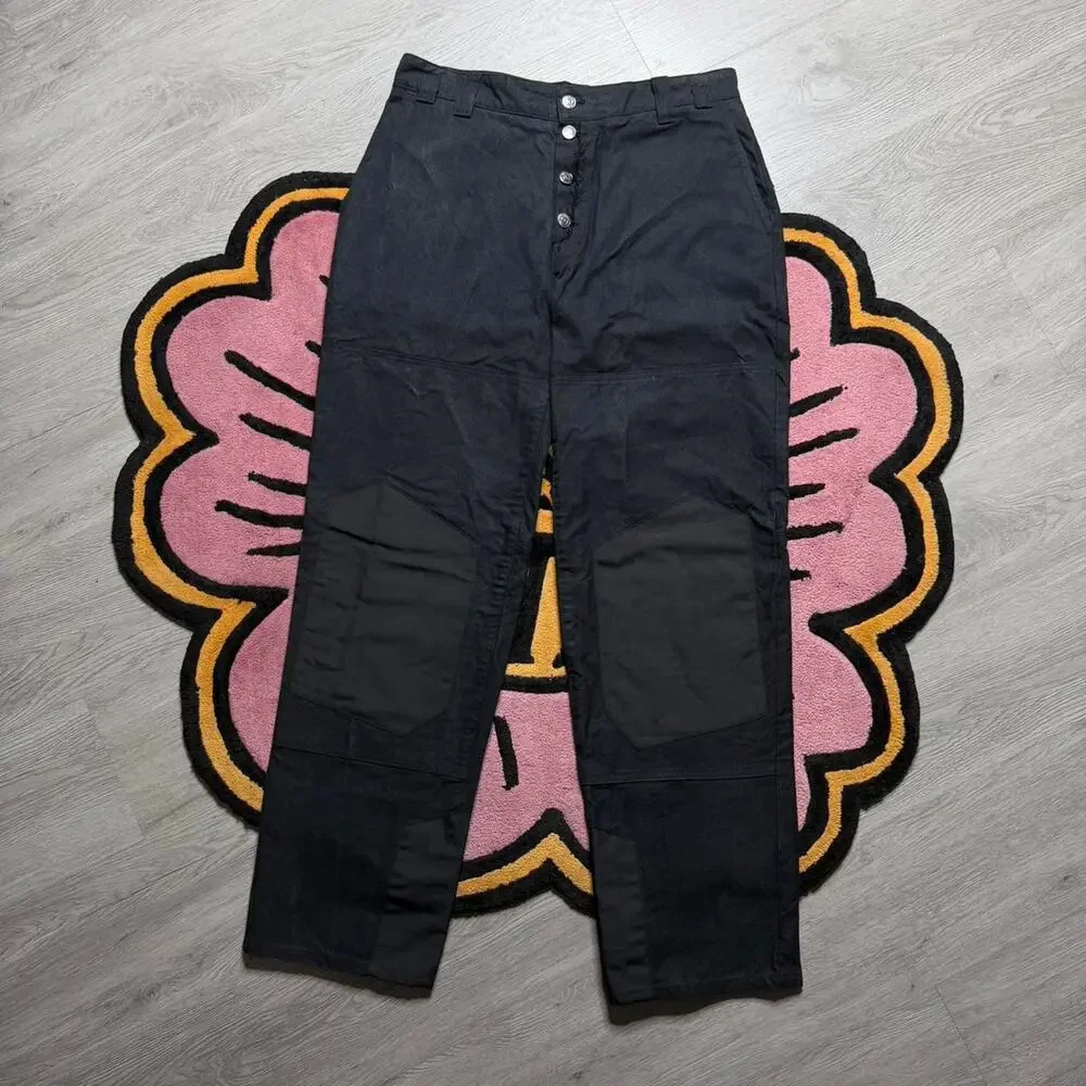 Phipps Double Knee Casual Chino Pants Size 34 Black
